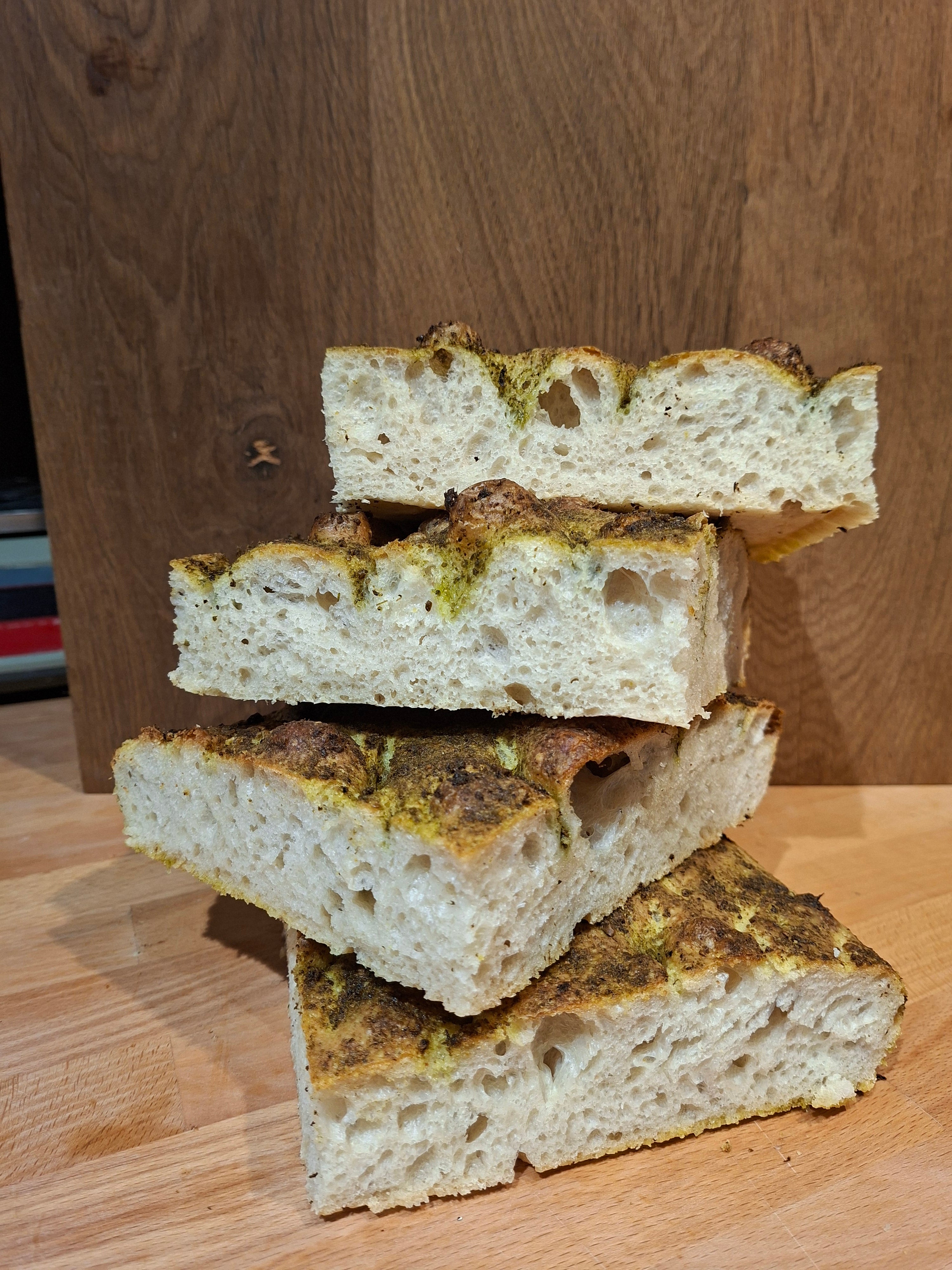 Focaccia Siciliaanse pesto